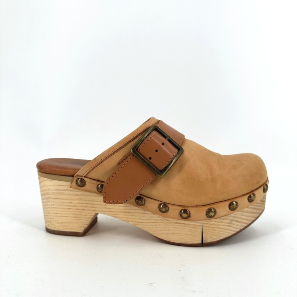 Free People Shoes - Free People Womens Culver City Leather Platform Clogs Size 37/US 6.5 Boho Hippie